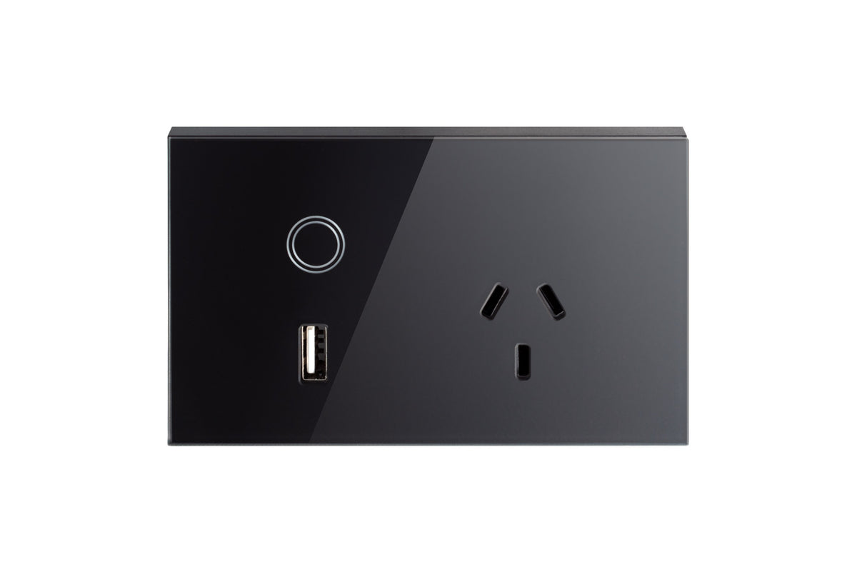 Smart Wifi Power Socket USB + GPO - Shadow Black