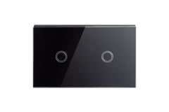 Touch Light Switch 2 Gang - Shadow Black