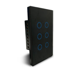 Smarter WLAN-Lichtschalter 6-fach (schwarz)