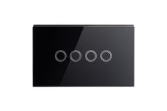 Smarter WLAN-Lichtschalter 4-fach (schwarz)